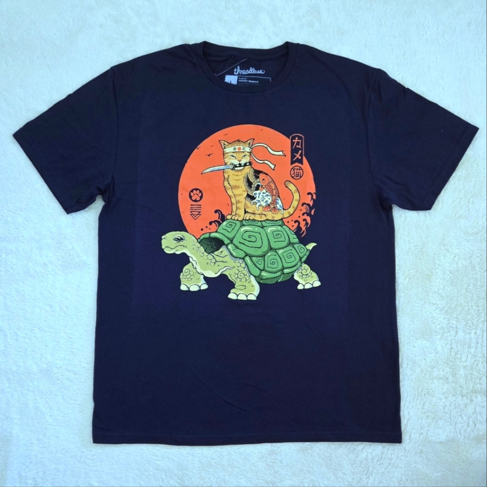 Threadless "Catana🐈 Turtle🐢" Graphic Tee👕 - NWOT